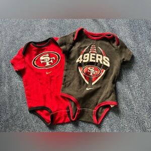 NFL San Francisco 49ers Baby Bodysuit Set | Nike Infant Bundle | Size 12M